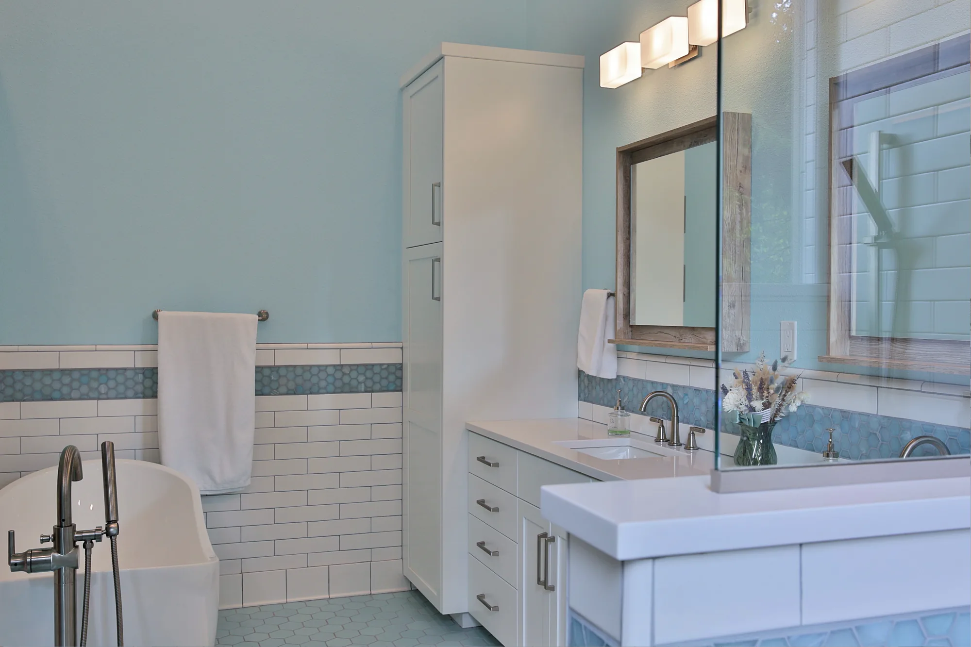 Luxury bathroom remodel in Portland OR by Eight Inch Nails Construction